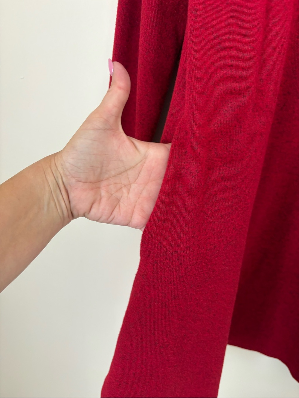 Red Button-Side Knit Dress - Picture 3 of 7